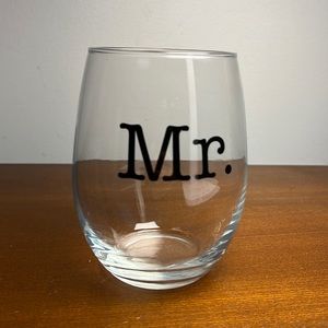 Rae Dunn Mr. Wine glass